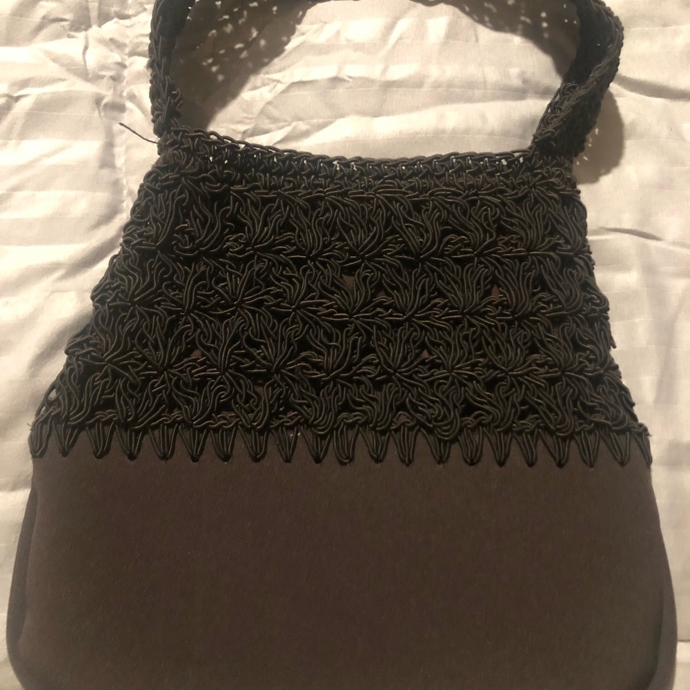 Like New Evan Piccone Mini Handbag/Purse Dark Brown